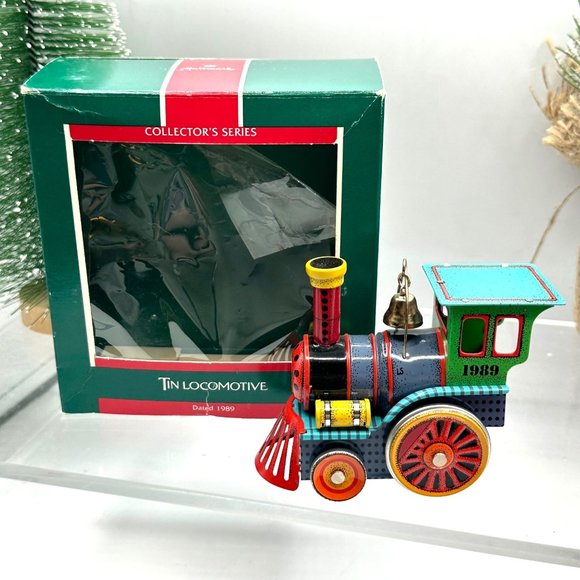 Hallmark Keepsake Ornament Tin Locomotive Collectors Series Train Vintage 1989 - Picture 1 of 6